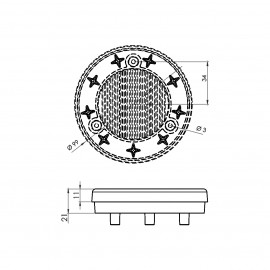 Universal 19 Led'li 2 Fonksiyon Stop Lamba 24 Volt