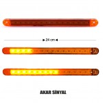 Dekoratif Led Lamba 15 Led'li Akar Sinyal 24 cm 12-24 Volt